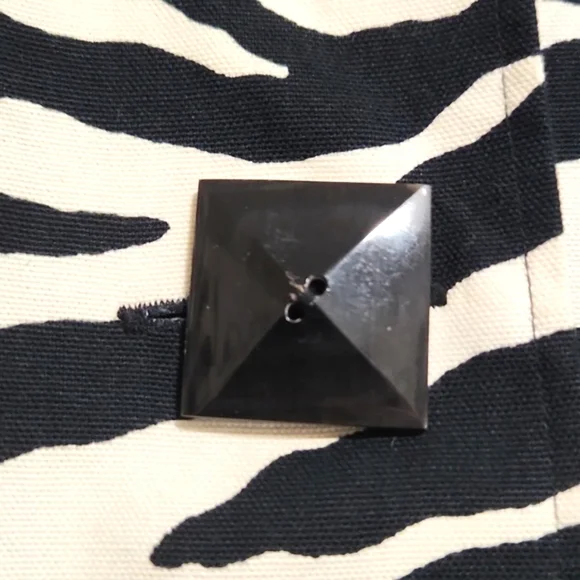 VTG Painted Pony Zebra Print Button Up 100% Cotton Blazer EUC!! Size Large - Picture 3 of 10